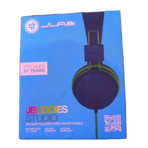 JLab JBuddies Studio On-Ear Folding Kids WIRED Headphones - New